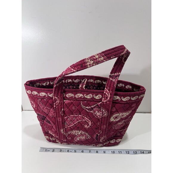 Vera Bradley Mesa Red Paisley Toggle Tote Bag - Picture 7 of 9